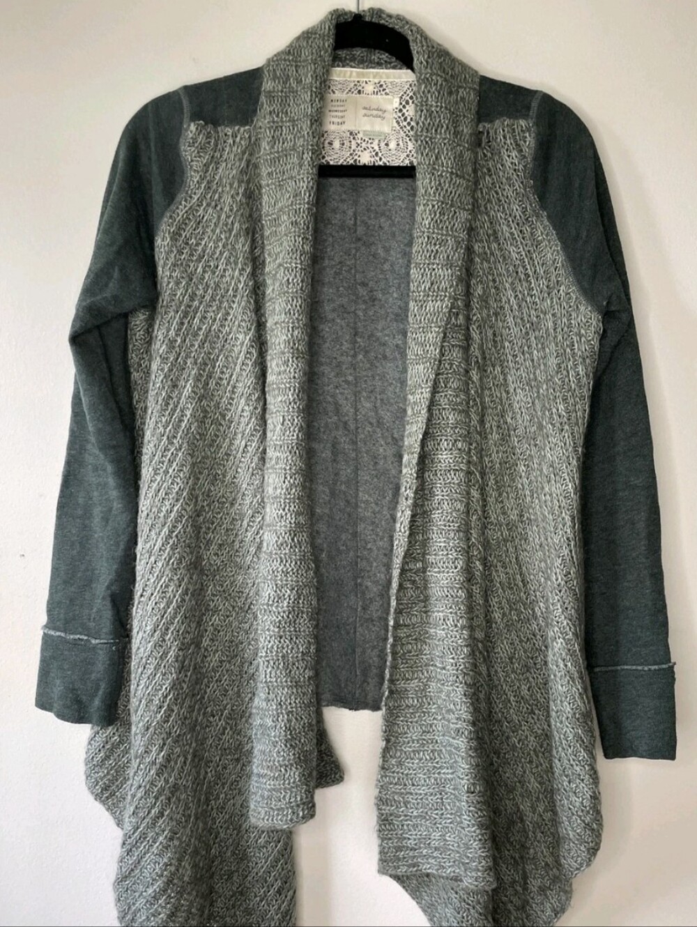 Anthropologie Saturday Sunday Green Casado Open Front Knit Cardigan - Size Small